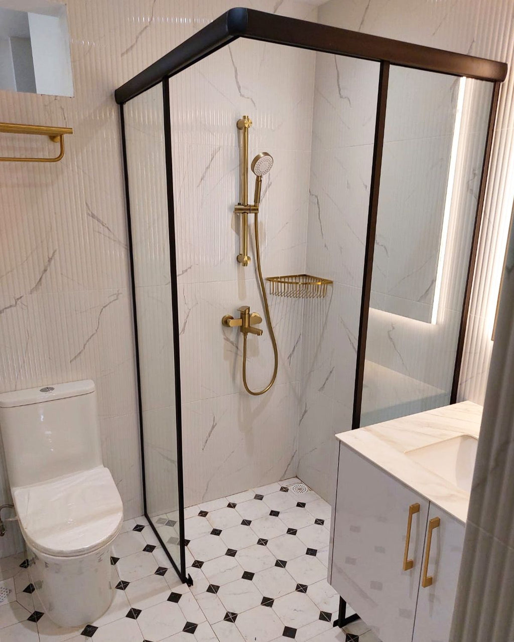 SS006 2 Fixed Panel Shower Screen