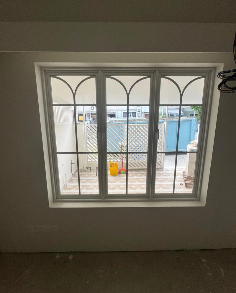 Arch Window With Railing Arch Windows - Metal and Aluminium Fabrication