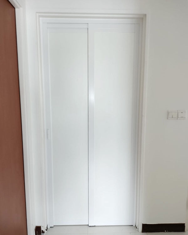 Swing and Slide Toilet Door - AWC012 - Metal and Aluminium Fabrication 