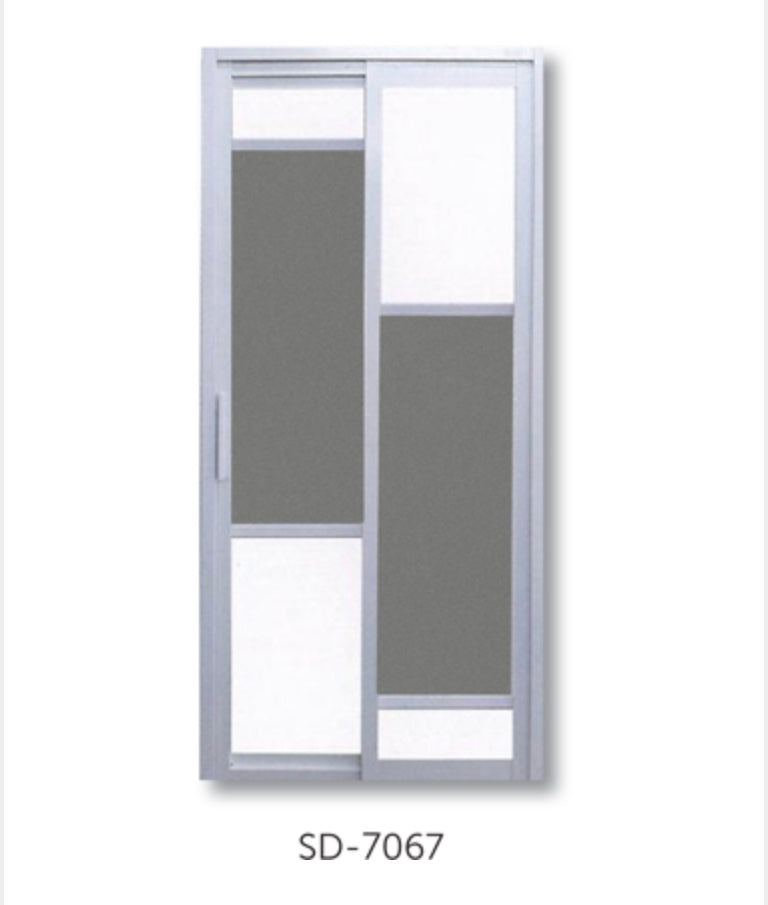 Slide and Swing Toilet Door - SD7067 - Metal and Aluminium Fabrication 