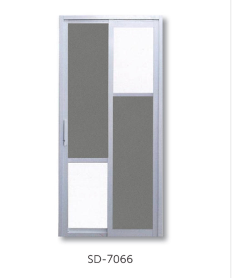 Slide and Swing Toilet Door - SD7066 - Metal and Aluminium Fabrication 