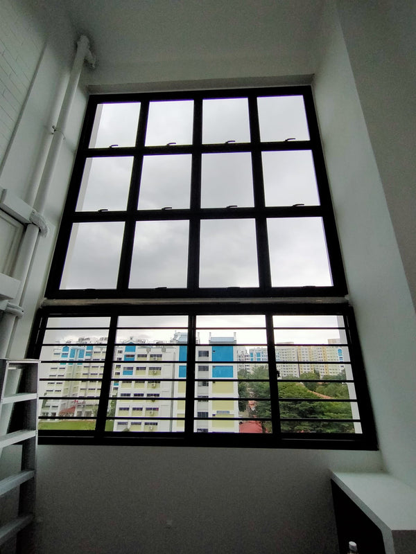 HDB Mansionette Full Height Balcony Windows - Metal and Aluminium Fabrication 