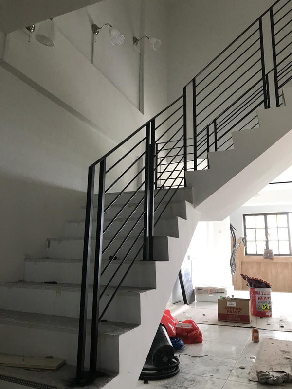 SR003 - Ladder-Styled Staircase Railings - Metal and Aluminium Fabrication 