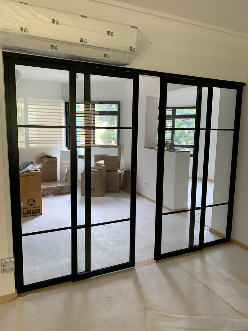 GD005 - Sliding Glass Doors with Aluminium Frame - Metal and Aluminium Fabrication 